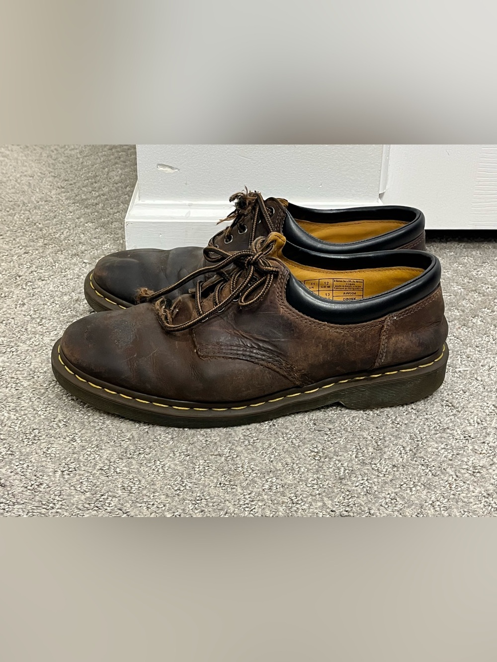Dr. Martens 11849 Dark Brown Gaucho Crazy Horse Leather 5-Eye Air Wair Mens 12